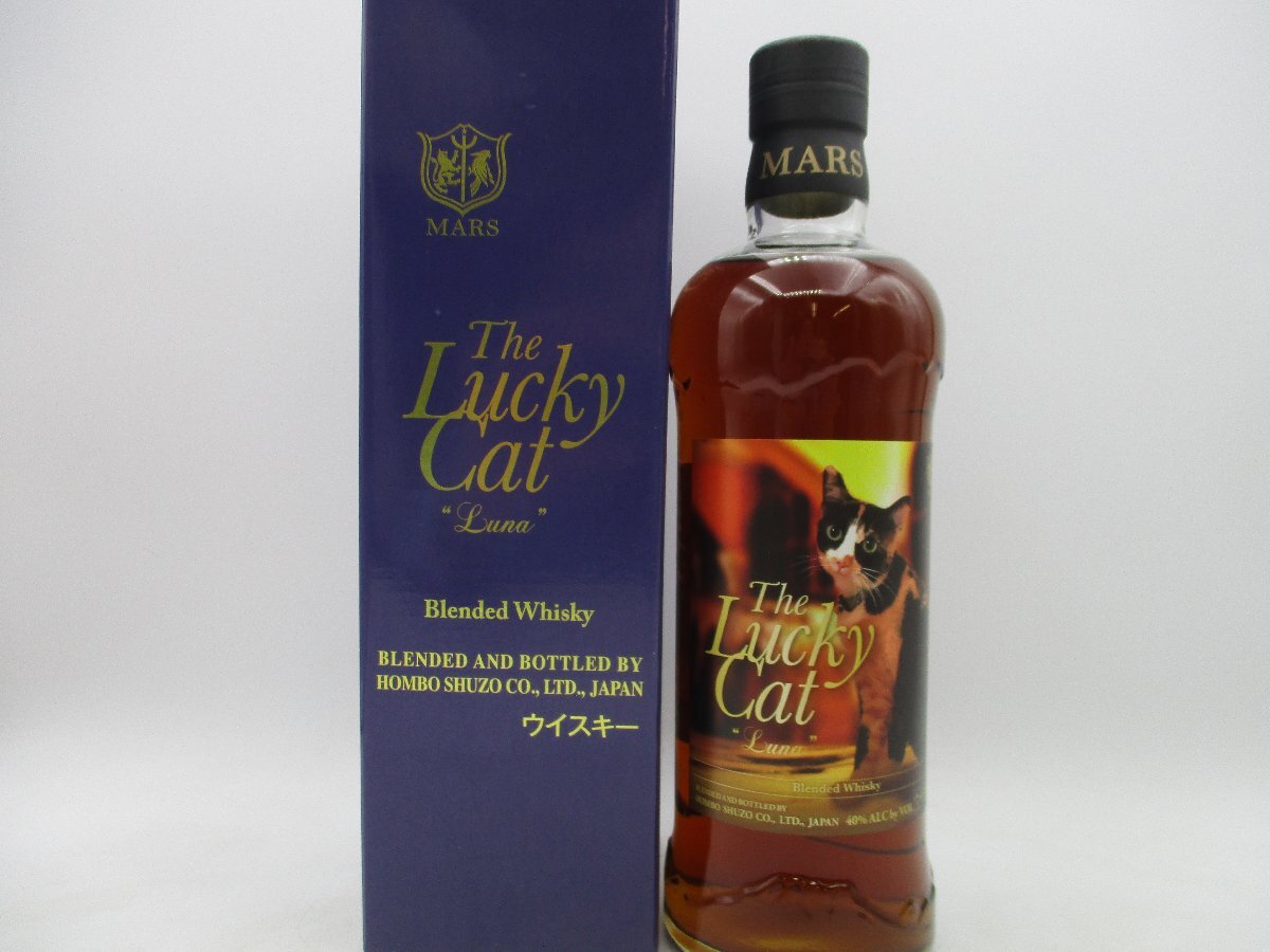 MARS WHISKY THE LUCKY CAT LUNA マルス ウイスキー ザ ラッキー キャット ルナ 本坊酒造 700ml 40% 箱入 未開栓 古酒 Z52847_画像1