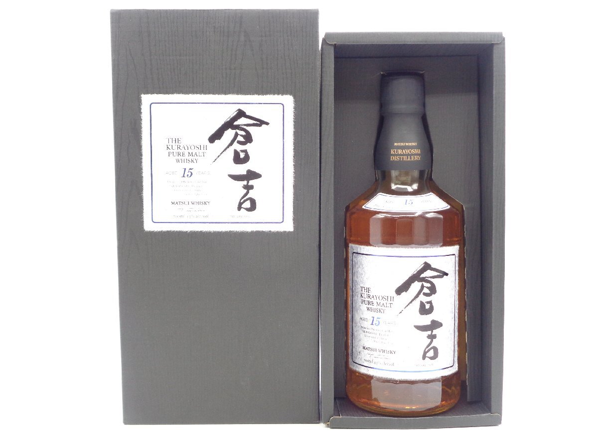 THE KURAYOSHI PURE MALT WHISKY マツイ ピュア モルト ウイスキー 倉吉 15年 700ml 43% 箱入 未開封 古酒 X269726_画像1