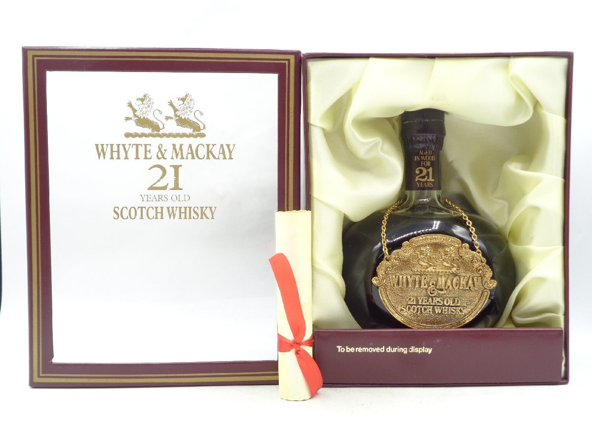 WHYTE＆MACKAY 21年 ホワイト＆マッカイ スコッチ ウイスキー 750ml 43% 未開封 古酒 G25979_画像1