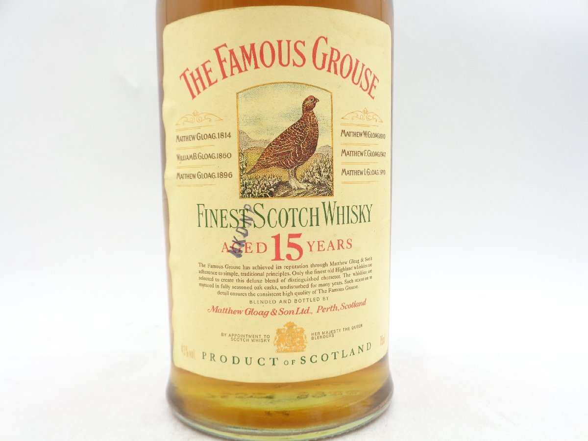 FAMOUS GROUSE 15年 FINEST フェイマスグラウス 15年 ファイネスト スコッチ ウイスキー 箱入 未開封 古酒 750ml 43％ B67755_画像6