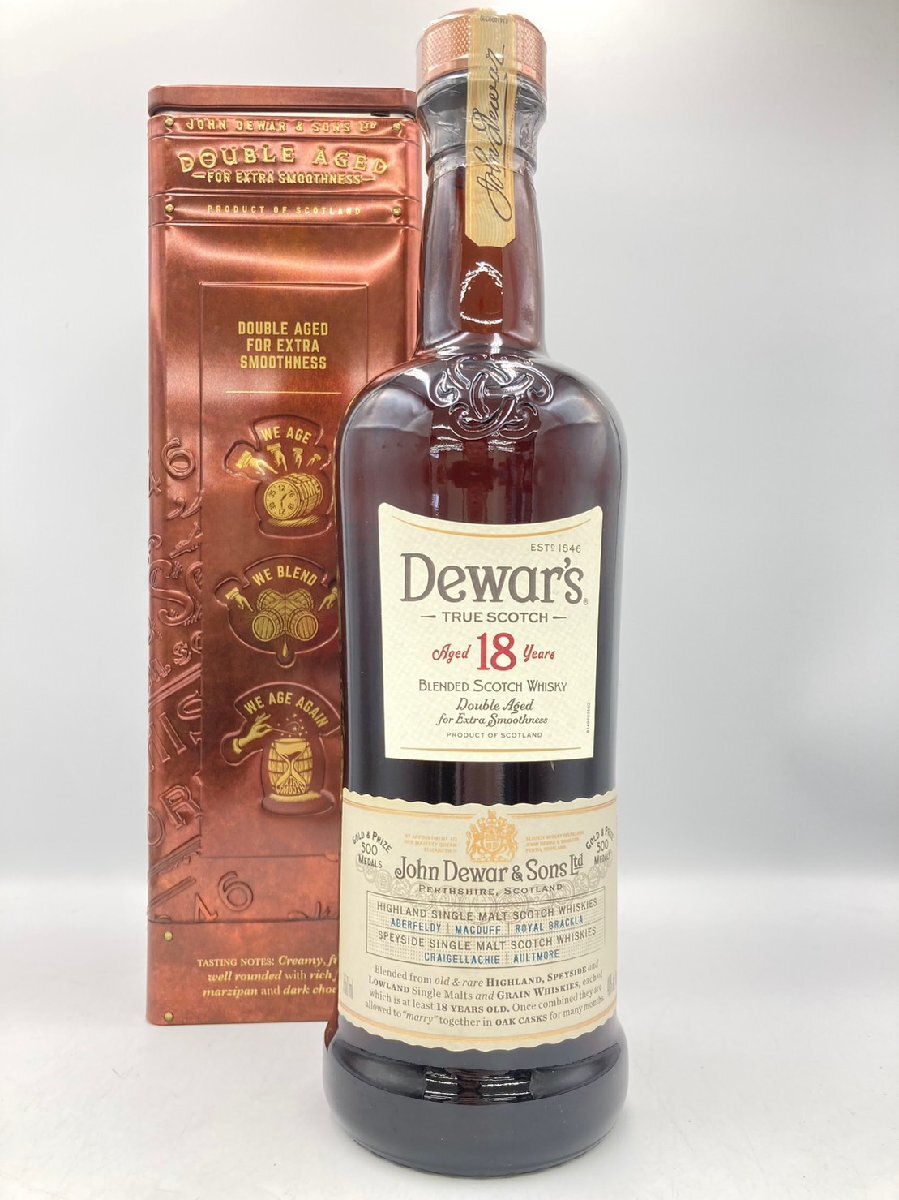 ST【同梱不可】Dewar’s デュワーズ 18年 箱有 750ml 40% 未開栓 古酒 Z052388の画像1