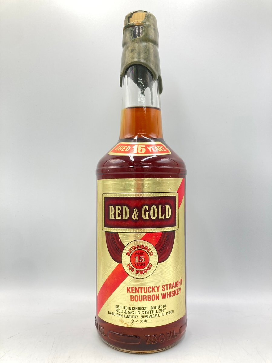 ST【同梱不可】RED＆GOLD レッド&ゴールド ※キャップ破損注意 750ml 50.5% 未開栓 古酒 Z052991の画像1