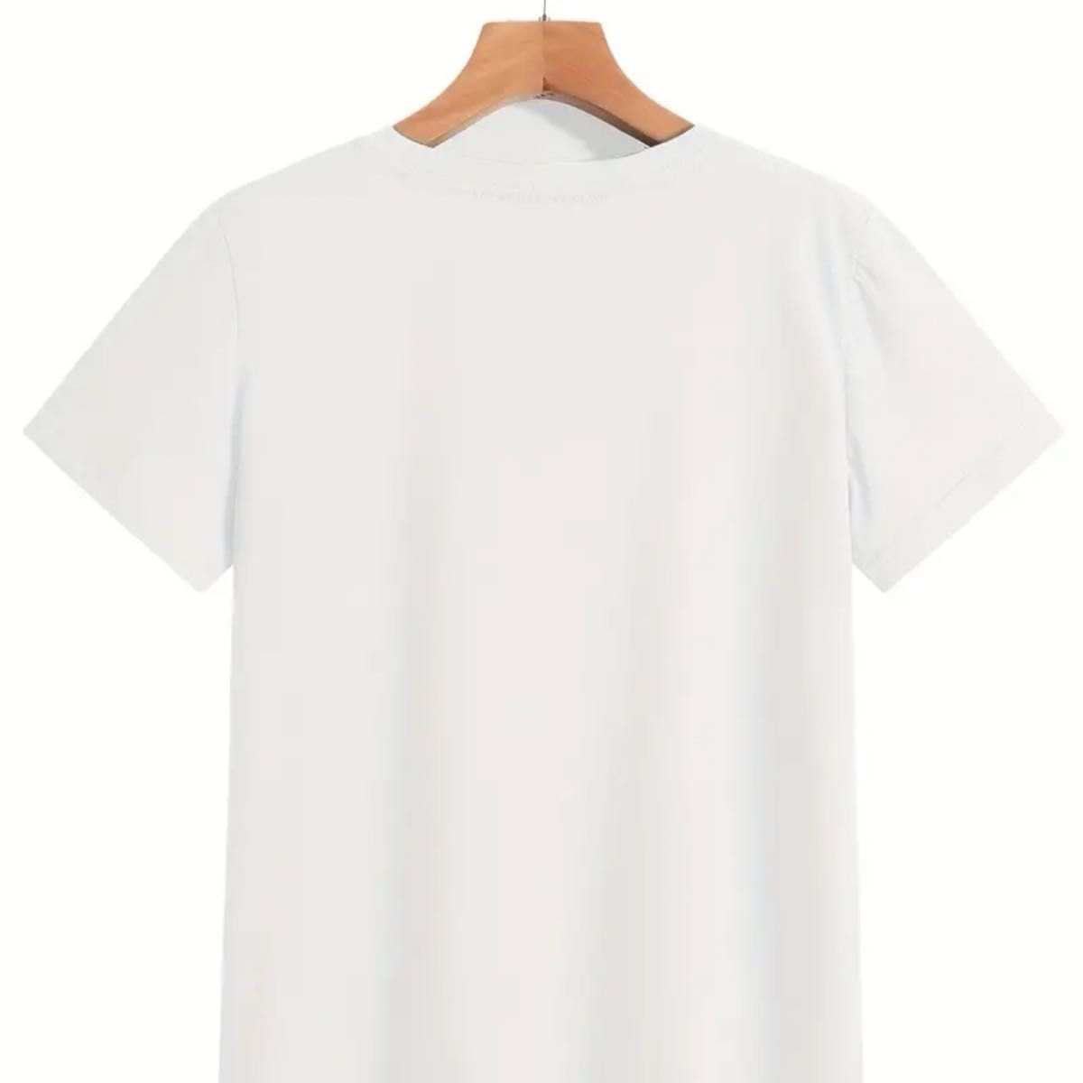 猫　猫柄　Lサイズ　 半袖Tシャツ Tシャツ 白　白Tシャツ カットソー リラックスフィット ロゴT シンプル　可愛い　新品　春夏