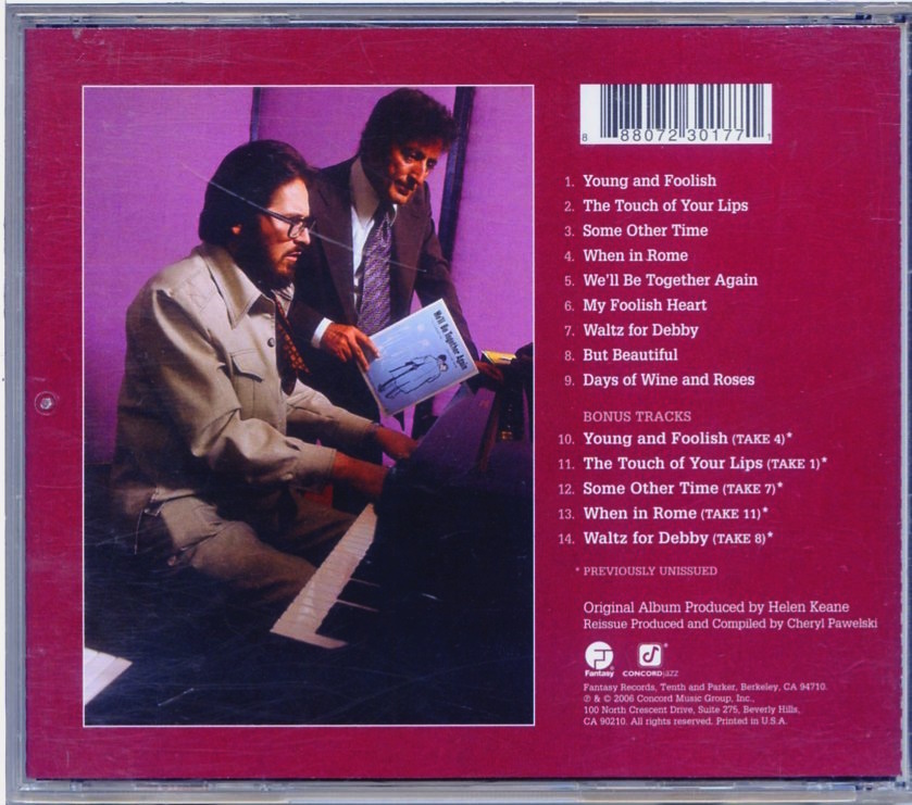 The Tony Bennett Bill Evans Album / Fantasy FCD-30177-2 / Bonus Tracks追加 ジャケット上部に折れ有_画像2