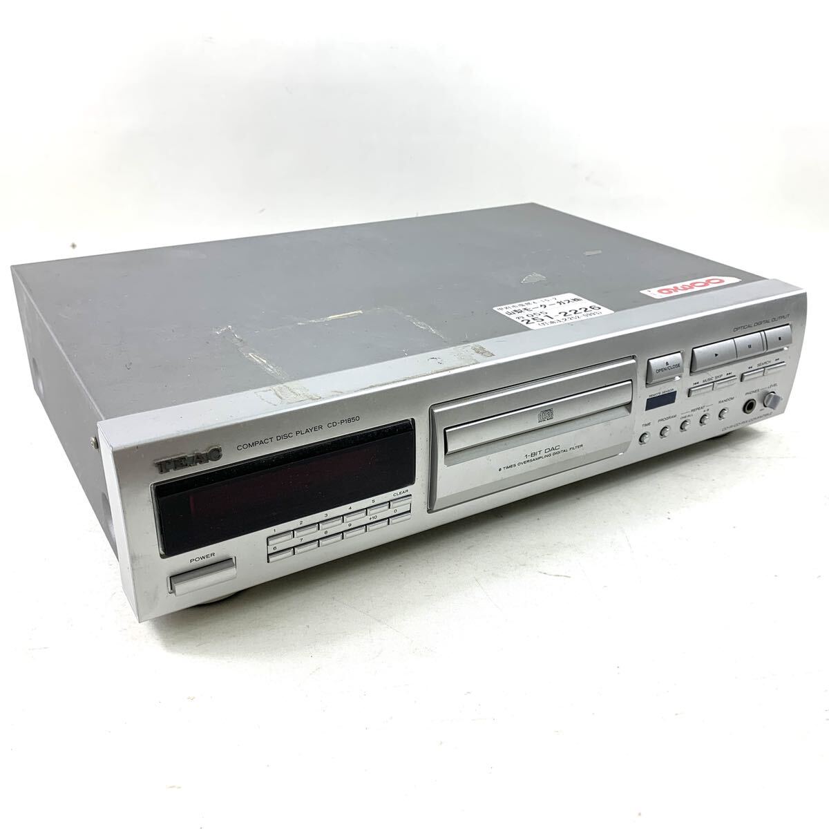 TEAC テック　CDプレーヤー　CD-P1850 ジャンク品　取扱説明書つき_画像1