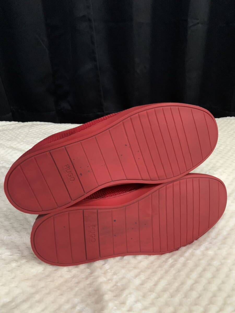 HUGOBOSS HUGO スニーカー　size 41 ヒューゴボス ヒューゴ　赤色　RED メッシュ_画像4