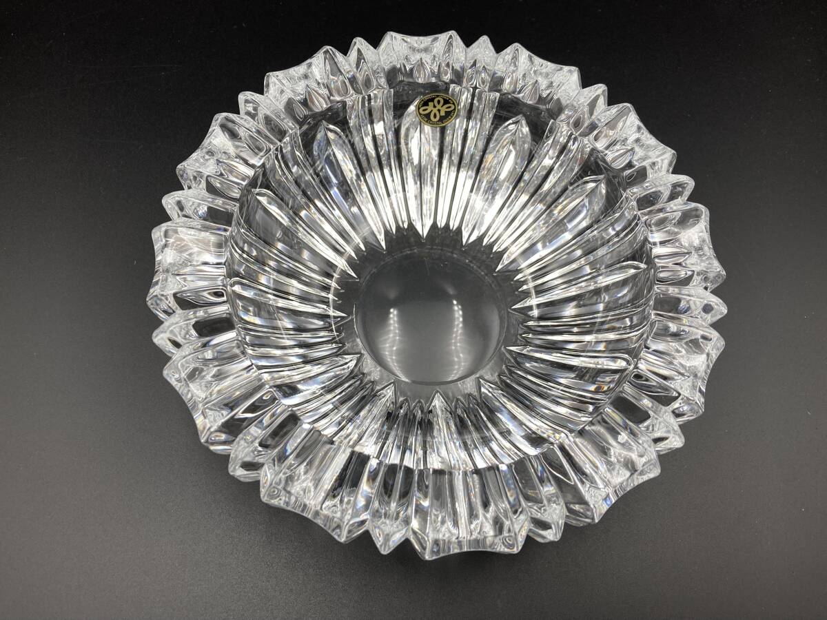 HOYA CRYSTAL ASHTRAY／保谷クリスタル アッシュトレイ クリスタル灰皿 スモーキン ガラス灰皿 卓上灰皿 ③_画像2