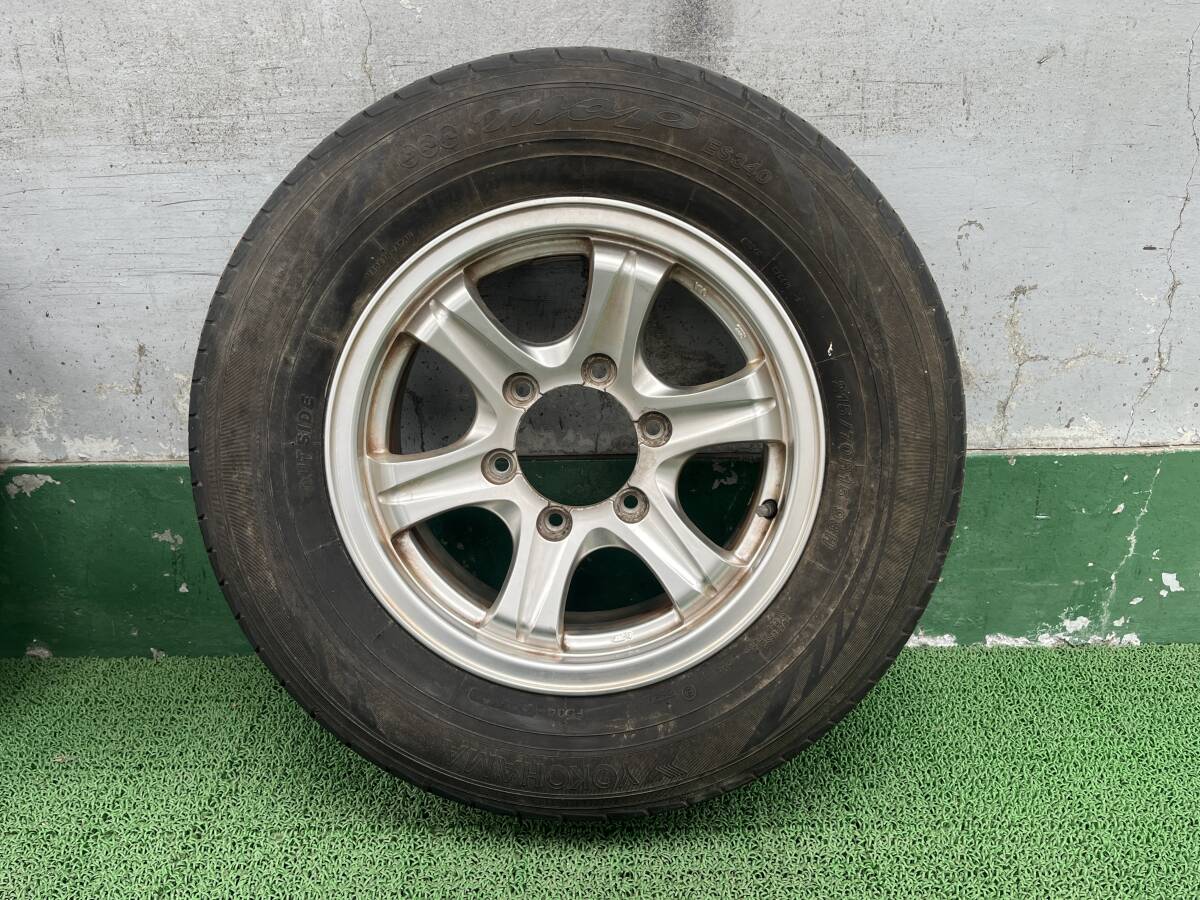 グランビア等に!! wedsホイール 15×6.5J+28 夏タイヤ付き 215/70R15 4本セット 中古 売切!!_画像2