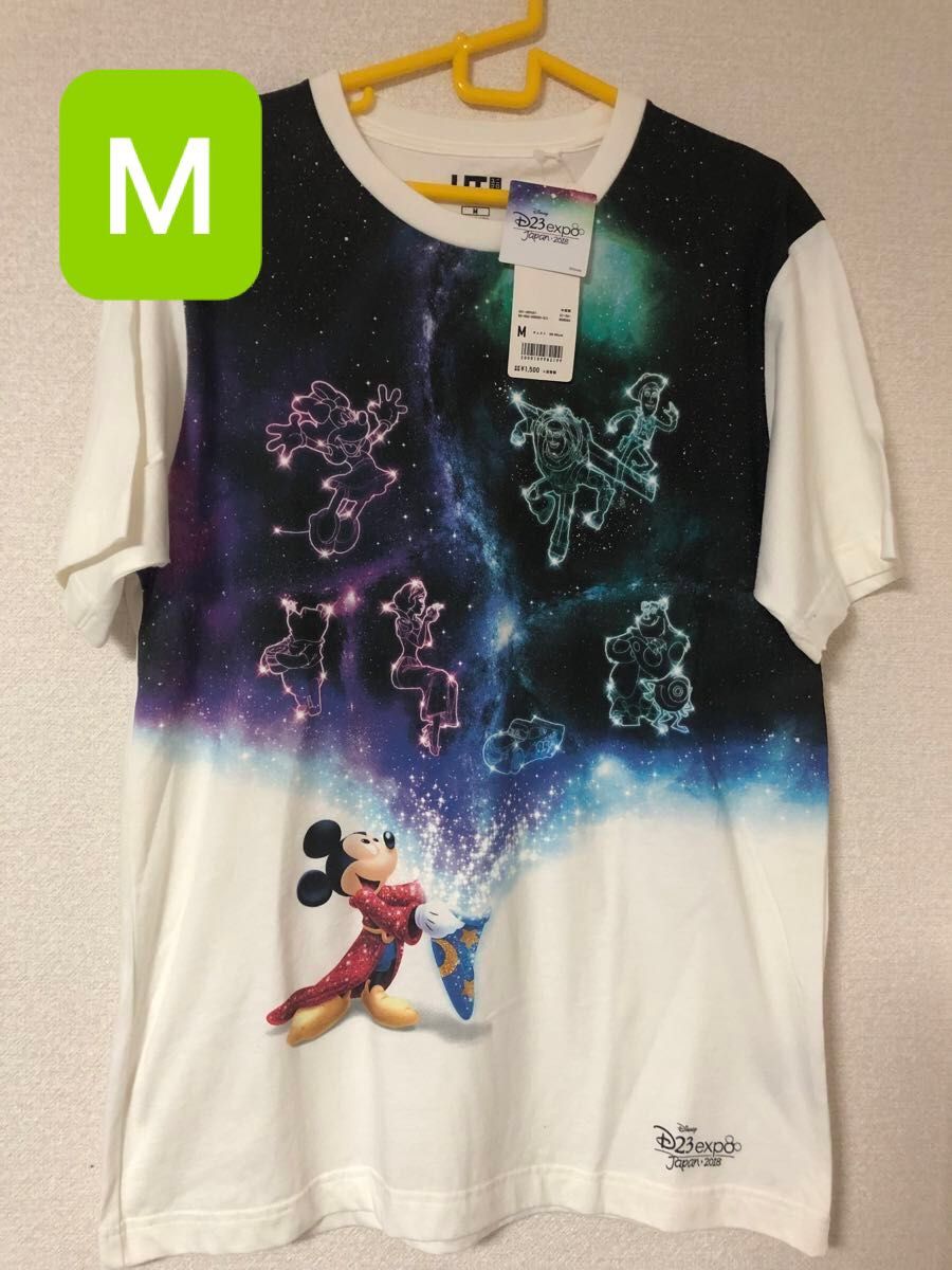 ユニクロ　ディズニー　Tシャツ　メンズ　MサイズD23expoJAPAN2018 UT ファンタジアミッキー  ミニー