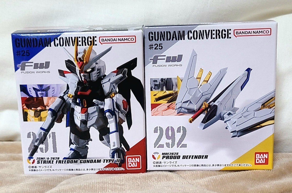 新品★FW GUNDAM CONVERGE ガンダムコンバージ #25 291 ストライクフリーダムガンダム弐式 292 プラウドディフェンダー SEED FREEDOM③_画像1