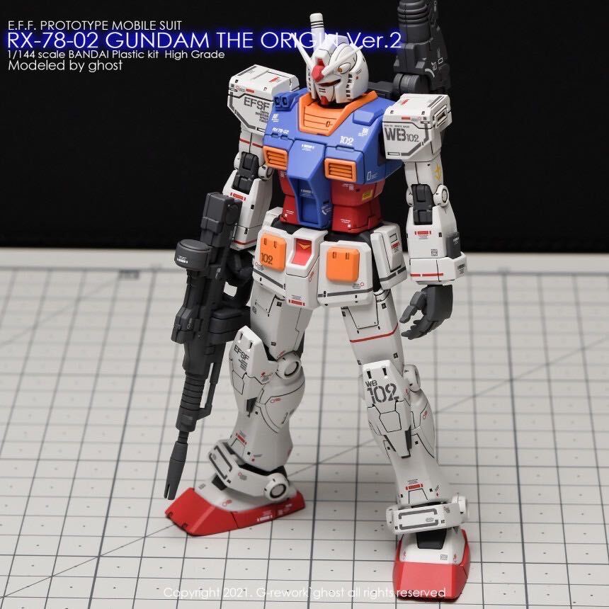 HG 1/144 RX-78-02 ガンダム(GUNDAM THE ORIGIN版)専用水転写式デカール_画像4