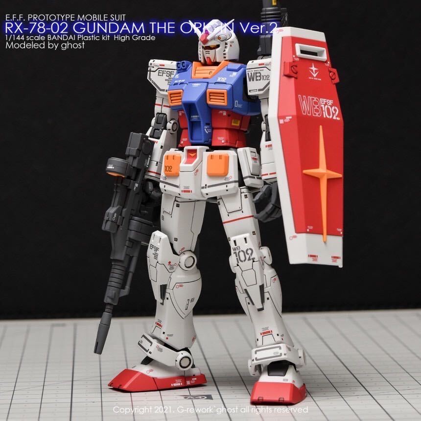 HG 1/144 RX-78-02 ガンダム(GUNDAM THE ORIGIN版)専用水転写式デカール_画像1