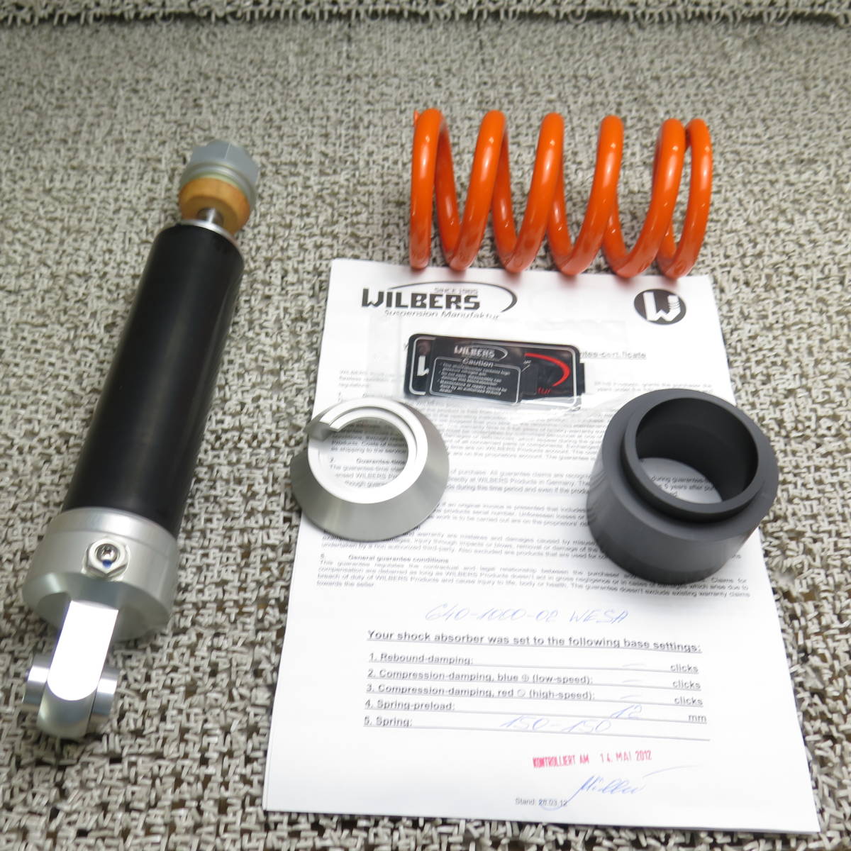 BMW R1200RT '10-'13 Wilbers/ウィルバース 社外リアサスペンション 630-1000-02-WESA WESA Series rear Shocks 未使用品 TR0412.22.08_画像1