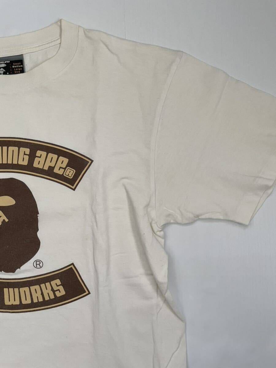 A Bathing Ape エイプ 初期 ロゴプリント Tシャツ サイズM ホワイト 22134_画像3