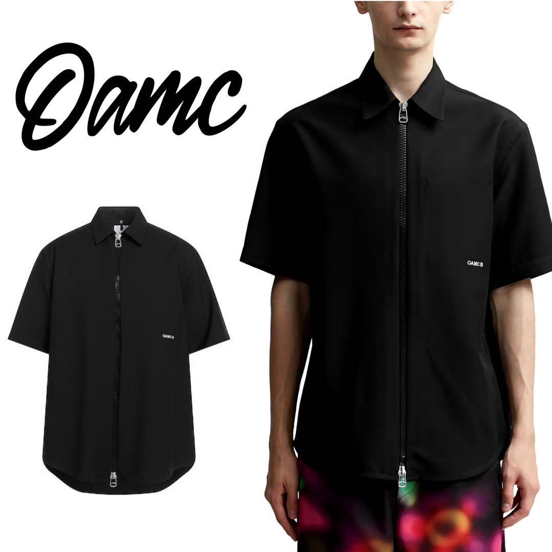 OAMC IAN SHIRT ジップシャツ トロピカルウール ブラック M 半袖