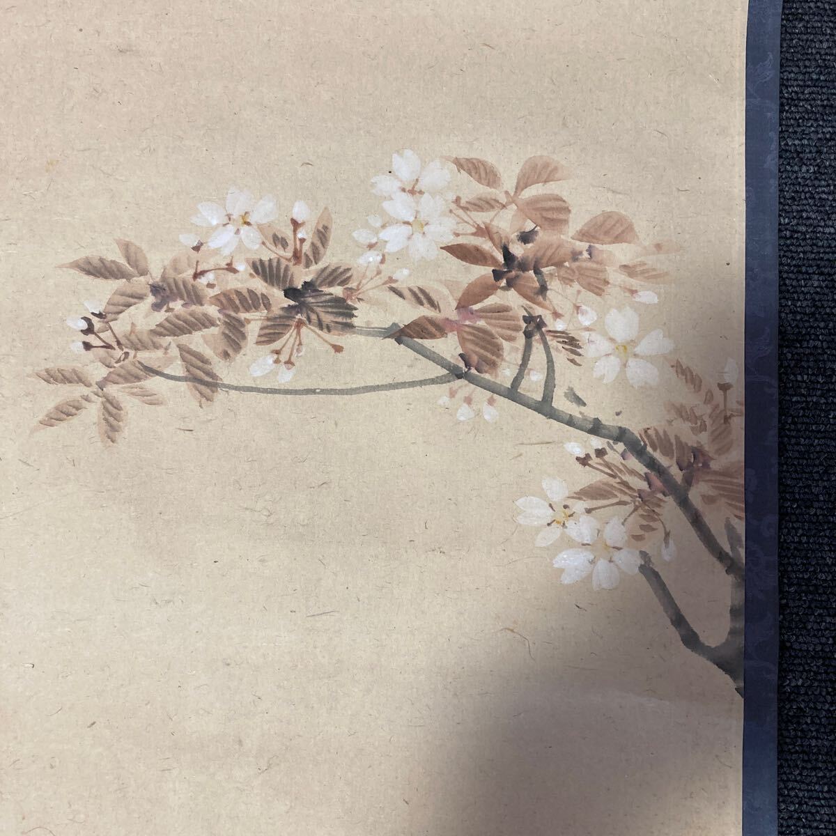 【模写】掛軸 鈴木百年 雀 紙本 花鳥 箱無 同梱可能 No.4134_画像6