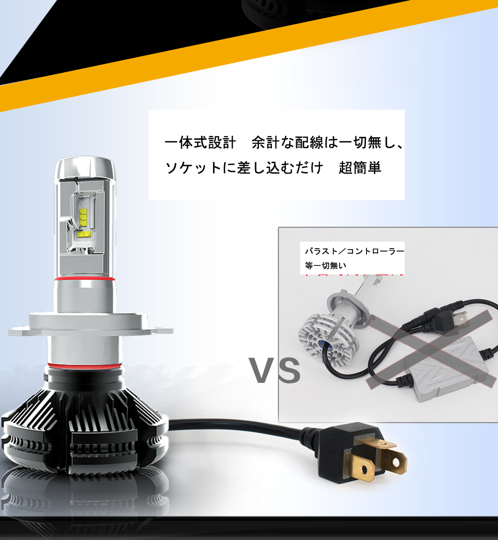 1 jpy from LED head light X3 foglamp H4 H1 H3 H7 H8/H11/H16 HB3 HB4 vehicle inspection correspondence ZES2 chip 50W 3000K/6500K/8000K discoloration possible 12000LM 2 ps 