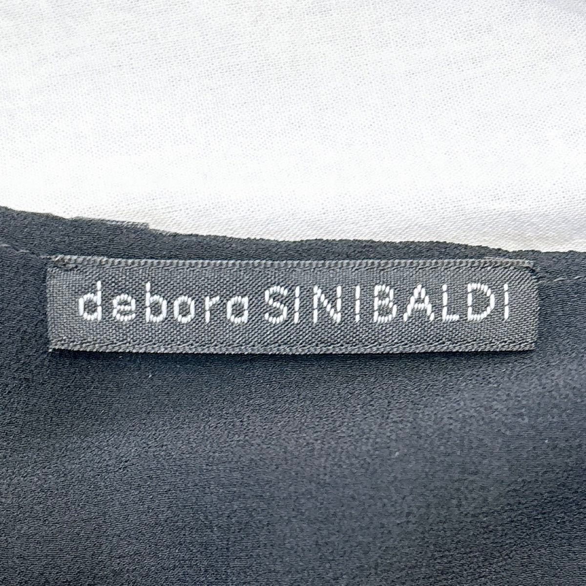 debora SINIBALDI チュニック　ダークグレー　ブラック　黒　プリーツ　シアー　イタリア製　重ね着