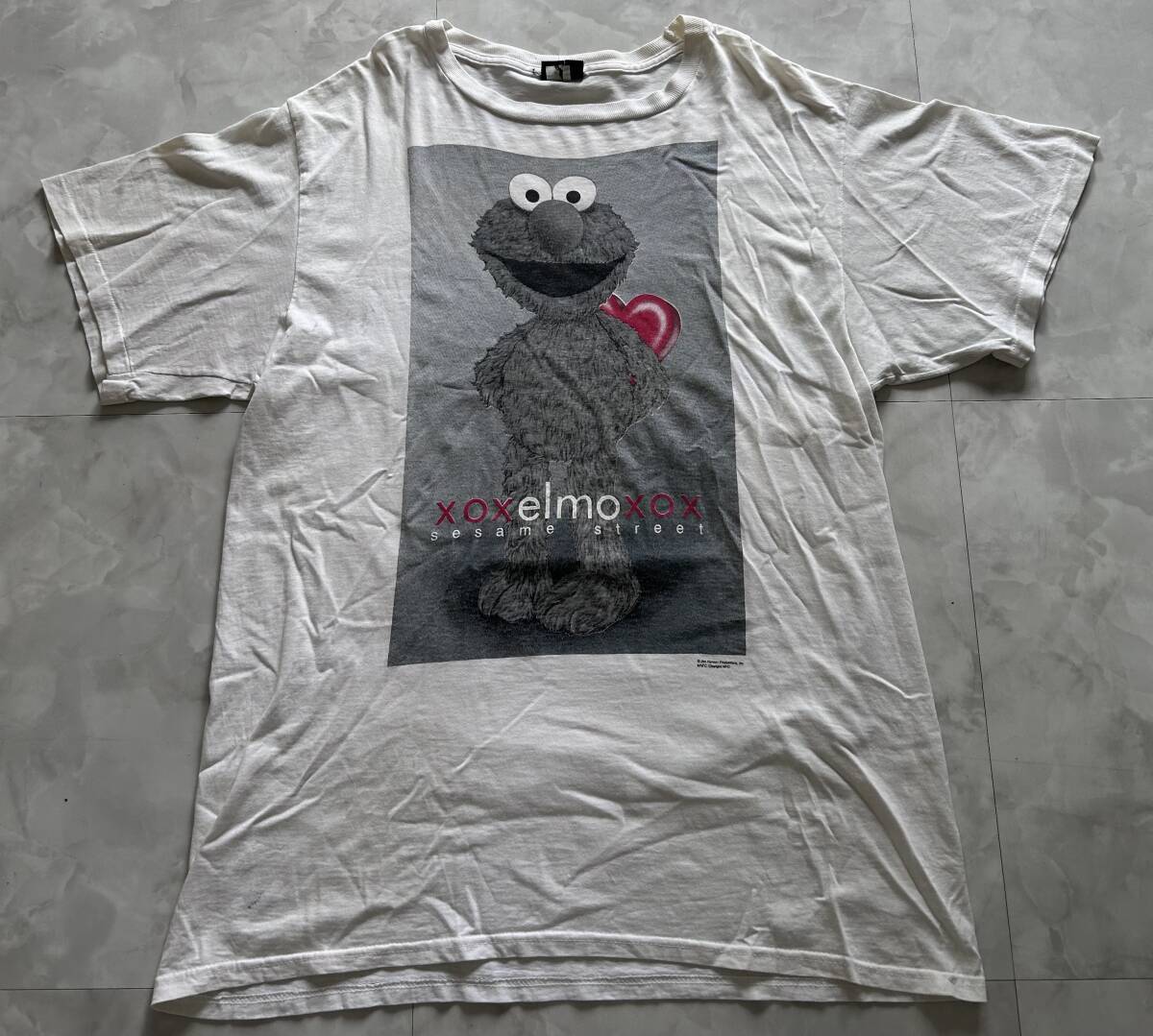 90\'s Elmo t shirt jim Henson photo kermit Calvin Klein bruce weber ART Sesame Street USA made paroti