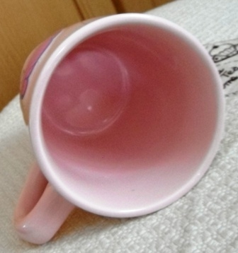 レトロ　鈴鹿サーキット　コップ　マグカップ　陶器製　女の子キャラクター　ピンク色　TEZUKA PRODUCTIONS_画像3