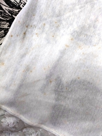 昭和レトロ ニレーナ スリップ ソフトブラカップ サイズA85-95 ポリエステルｘ綿 インナー 白 胸元と裾レース 難有り 日本製の画像6