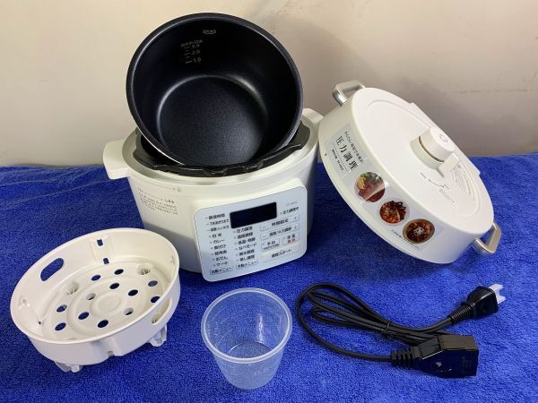 *GE59 electric pressure cooker Iris o-yamaPC-MA2-W.. capacity 2.2L white rice 3... operation verification ending consumer electronics kitchen *T