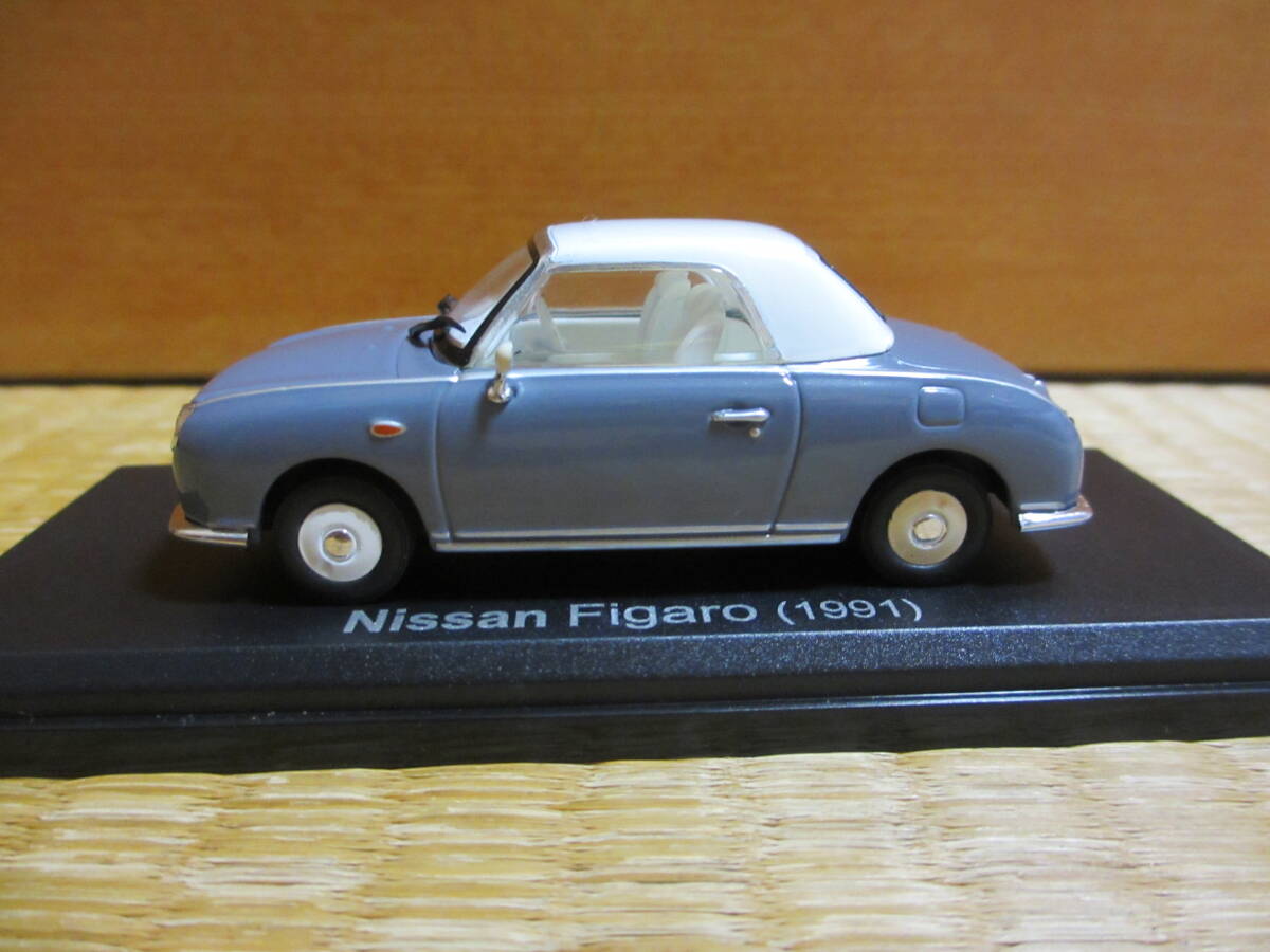 ノレブ アシェット 国産名車コレクション 1/43 日産 フィガロ 1991_前輪1本・塗りが白いです。