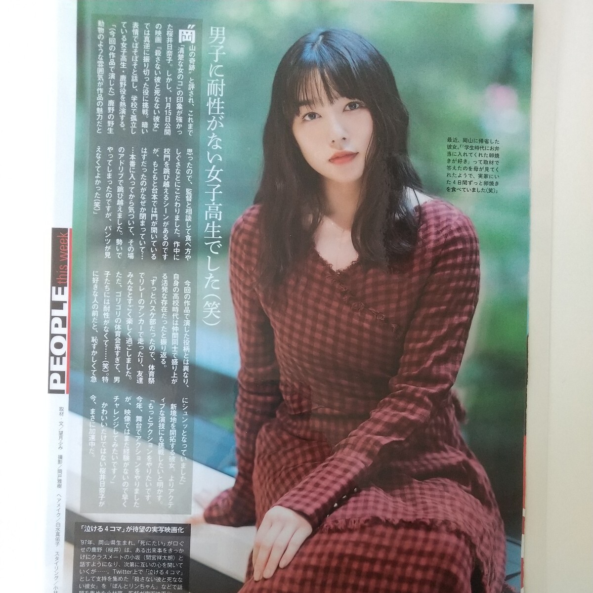 け-093『雑誌グラビア ラミネート加工』『新木優子 ラブコメの女王 桜井日奈子 女優覚醒』SPA! 2019年11月19日号 A4 2枚4ページ ※15_画像4