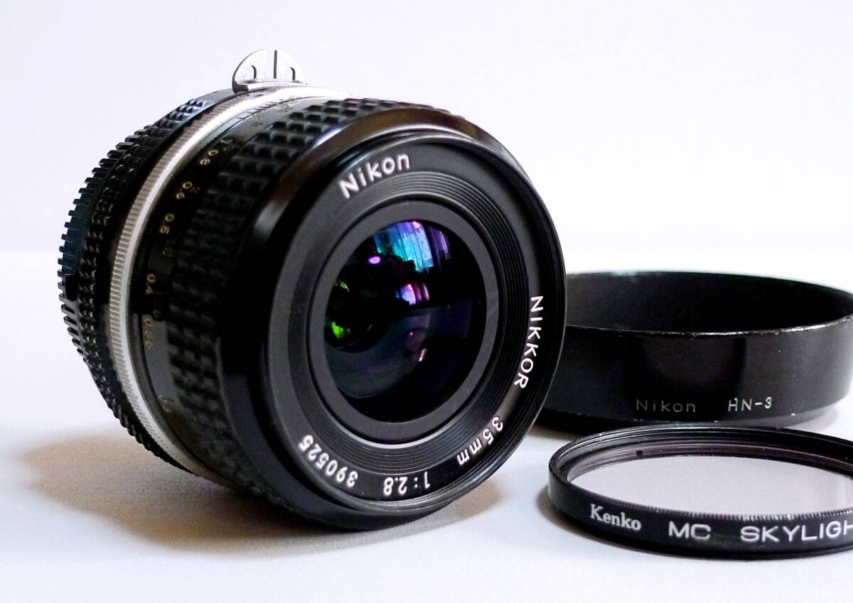 AI Nikkor 35mm f/2.8 single burnt point lens operation goods!