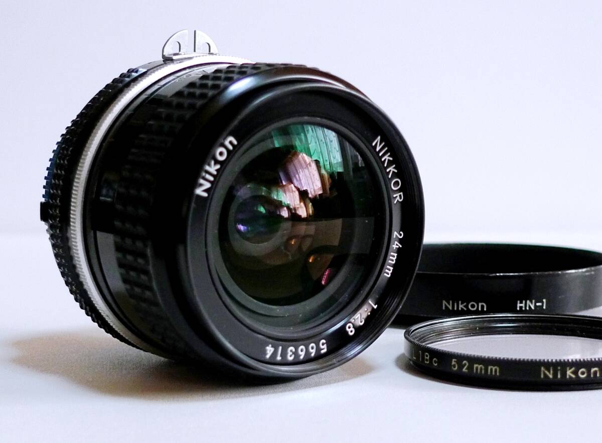 AI Nikkor 24mm f/2.8 single burnt point lens operation goods!