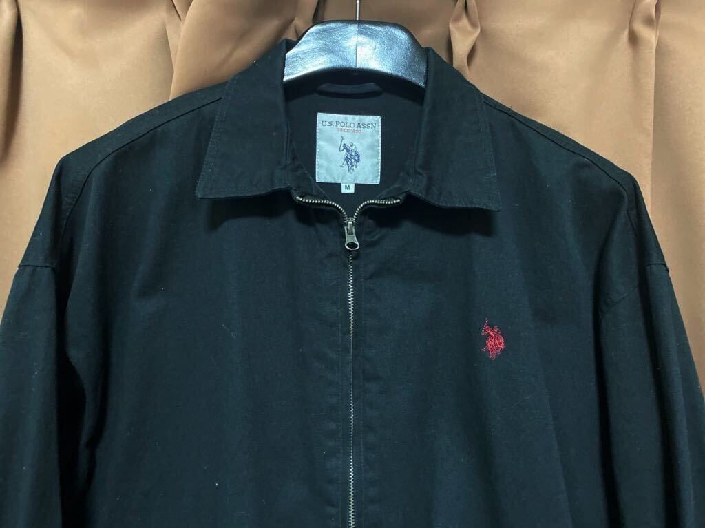 U.S. POLO ASSN ユーエス ポロ アッスン スウィングトップ Drizzler Jacket ブルゾン ジャケット 黒 古着 _画像2