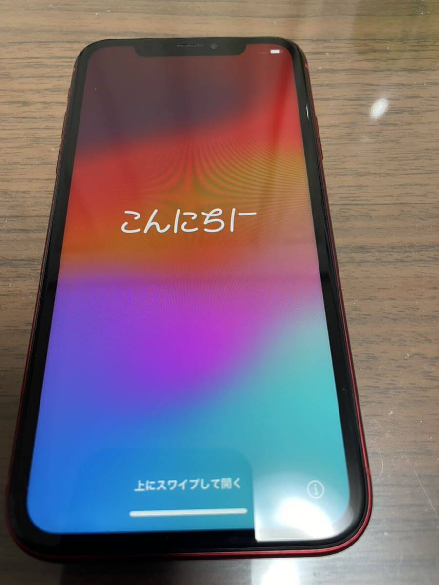 iPhone XR 128GB 日本仕様 物理デュアルSIM SIMフリー プロダクトレッド バッテリー85% 美品_画像2