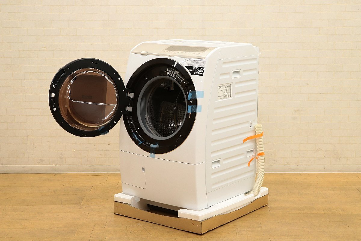 050303y4 動作品 日立 HITACHI ドラム式洗濯機 11kg 左開きタイプ 2023年製 BD-SV110GL ビッグドラムの画像1