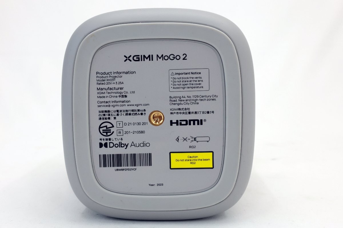 k051803k4 展示品 XGIMI MoGo 2 プロジェクター 小型 HD 720p Android TV 11.0搭載 J1D_画像5