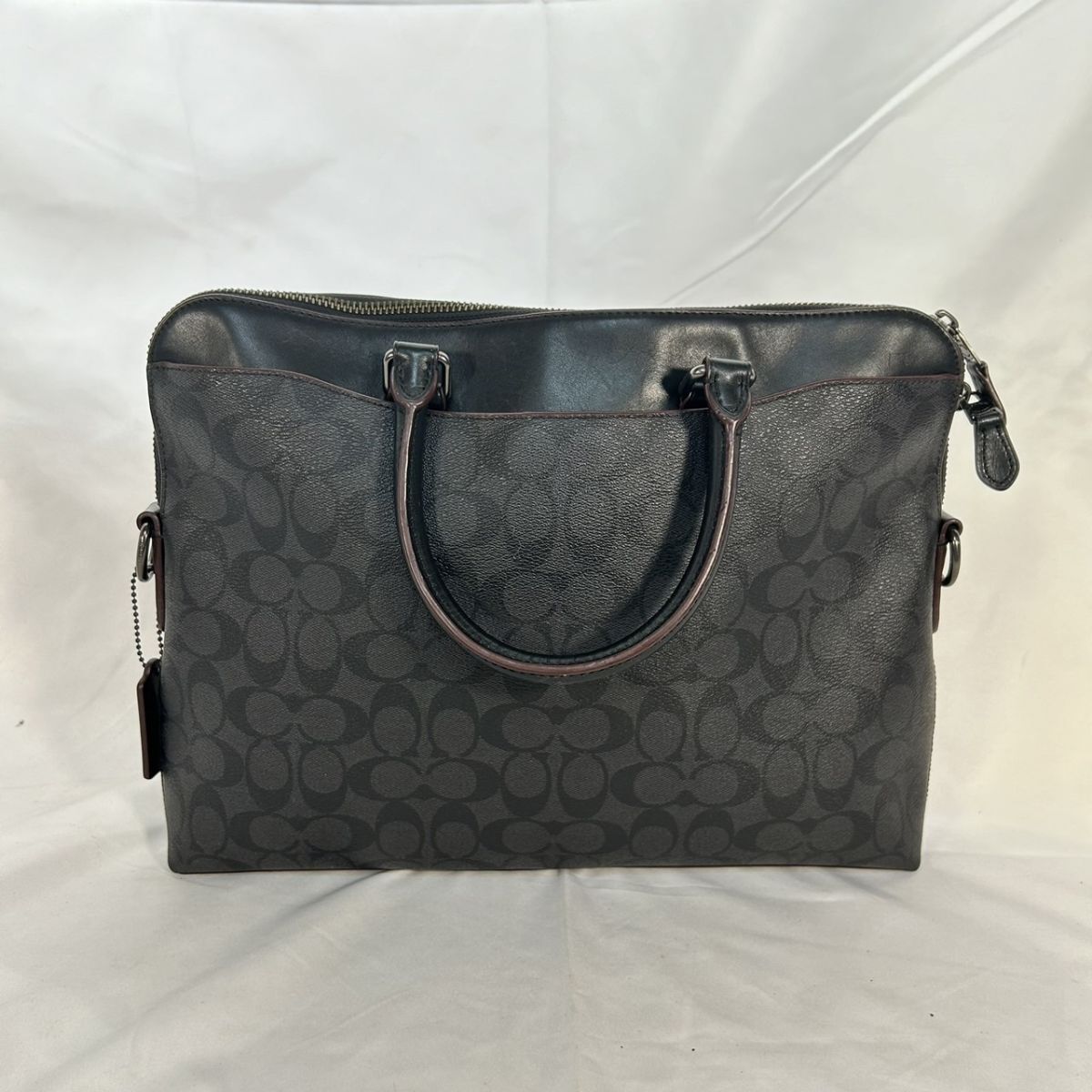 1円〜 美品 COACH COACHメンズ 2way ビジネスバッグ ブリーフケース ベケット ポート フォリオ シグネチャー 本革 A1961-F73970_画像3