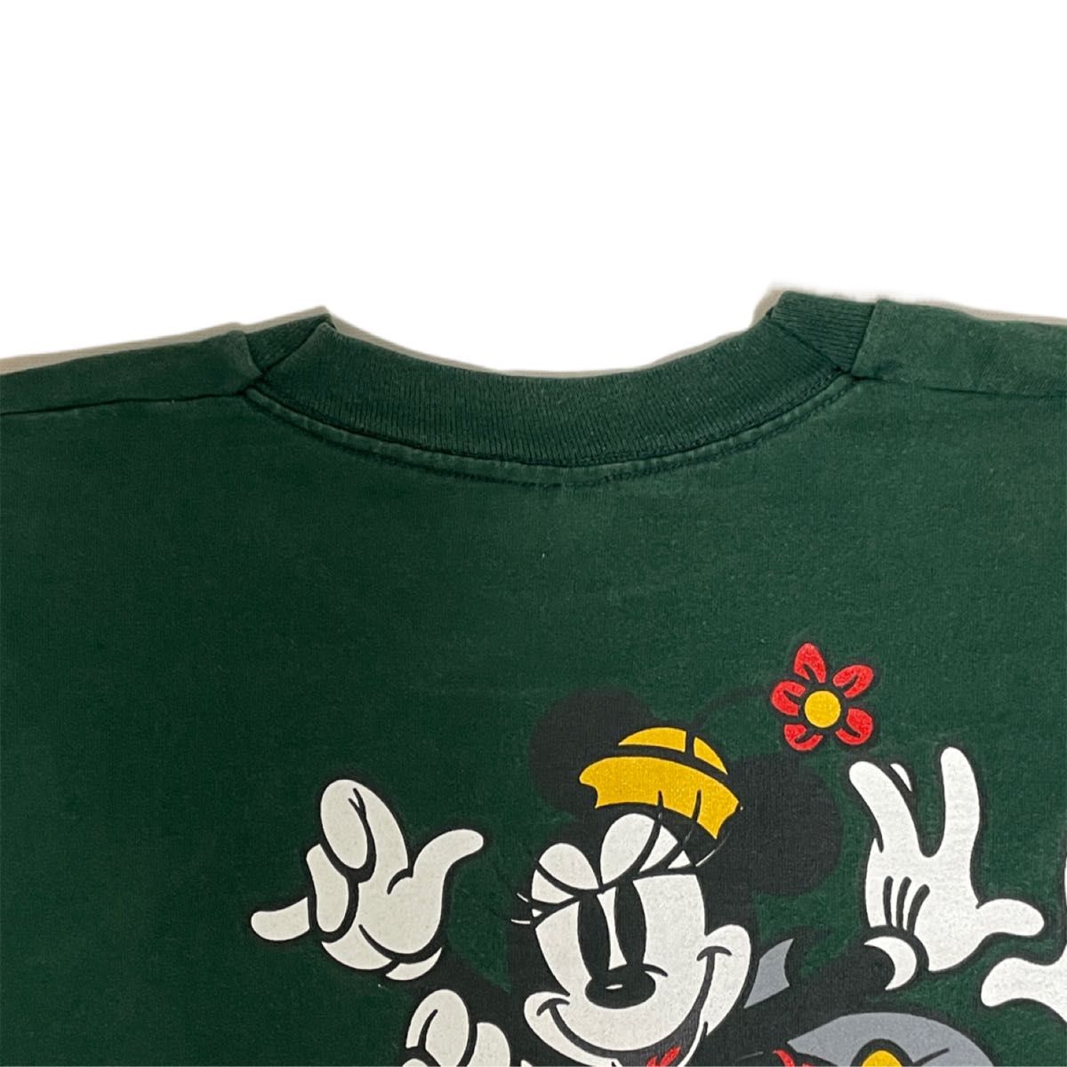 【超美品】ミッキー＆コー ディズニー Tシャツ Disneyブチ抜きTシャツ ＸＬ 90s ヴィンテージ USA製 半袖Tシャツ