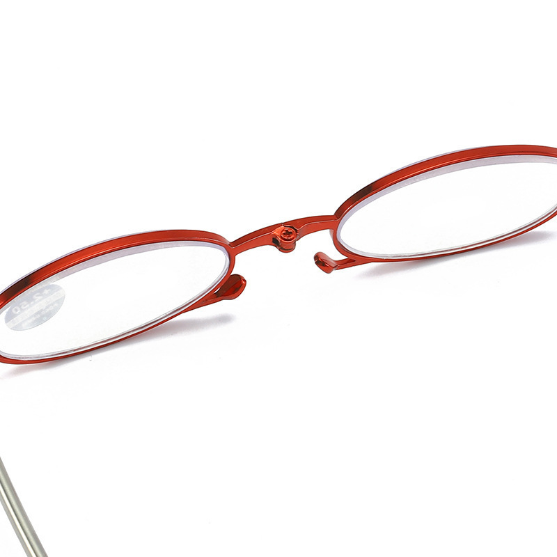 送料無料 ＋3 折りたたみ老眼鏡 リーディンググラス ブルーライトカット シニアグラス 軽量　携帯メガネ 赤　新品