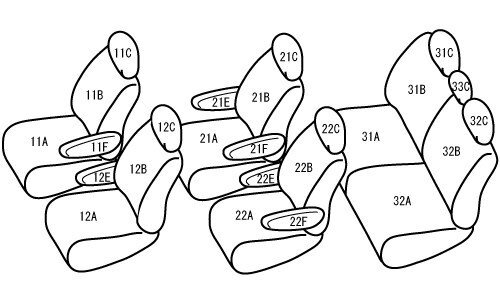 ベレッツァ ベーシックα シートカバー ノア/ヴォクシー ZRR70G ZRR70W ZRR75G ZRR75W H22/4～H26/1 2列目マルチ回転キャプテンシート_画像2