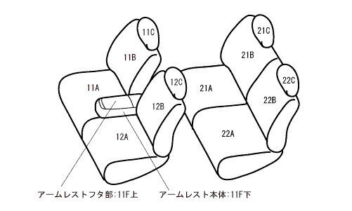 ベレッツァ カジュアルG シートカバー ムーヴキャンバス LA850S LA860S R4/7～ ストライプスGターボ/ストライプスG/セオリーGターボ_画像2