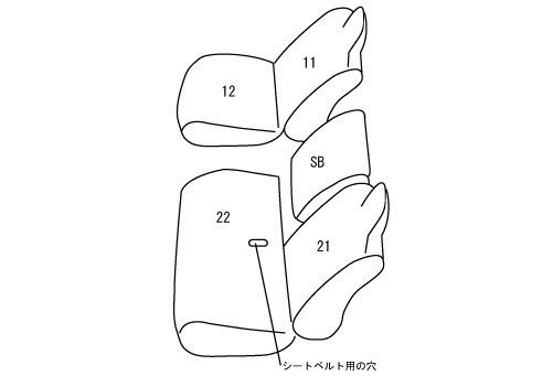 Clazzio シートカバー ストロングレザー 1列目のみ アトラス F24 H24/7～ 助手席座面の中央からシートベルトが出ているタイプ_画像2