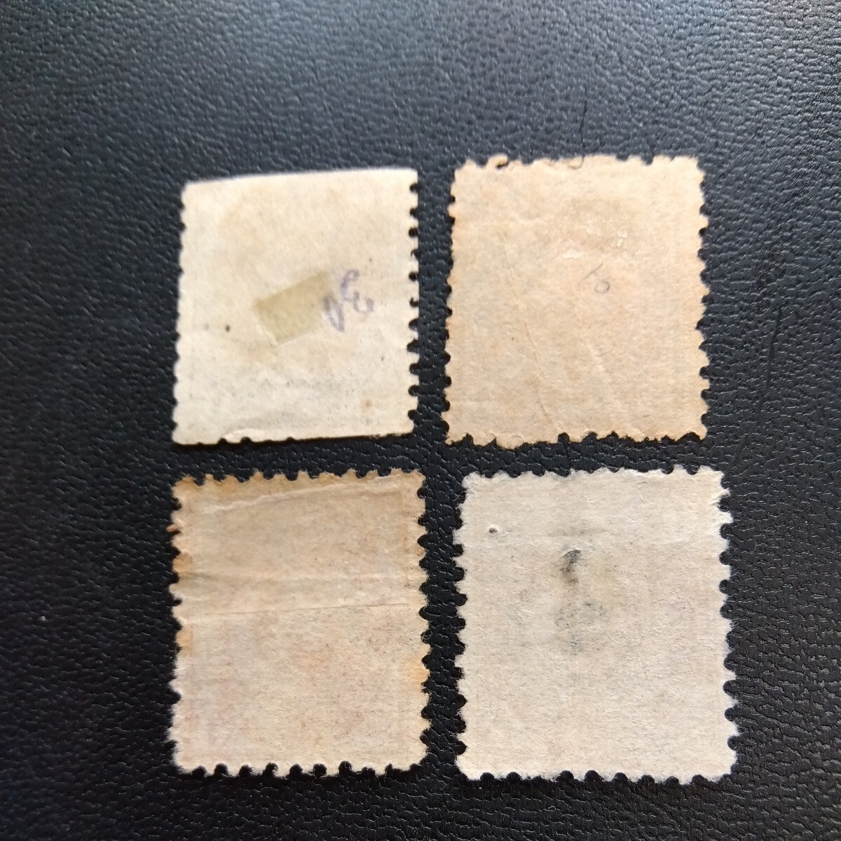 旧小判切手1銭4枚、白抜き十字印あり。4枚です。美品。_画像2