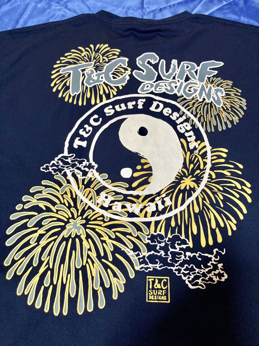 T&C surf (花火)メッシュ半袖Tシャツ メンズ大きいサイズ 5L 