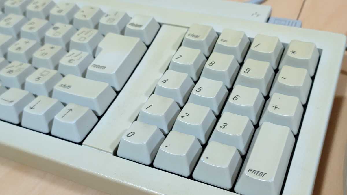 【倉庫整理】アップル Mac マッキントッシュ ADBキーボード Apple Keyboard Ⅱ M0487 + Apple Desktop Bus Mouse Ⅱ M2706 2点セットその②の画像4