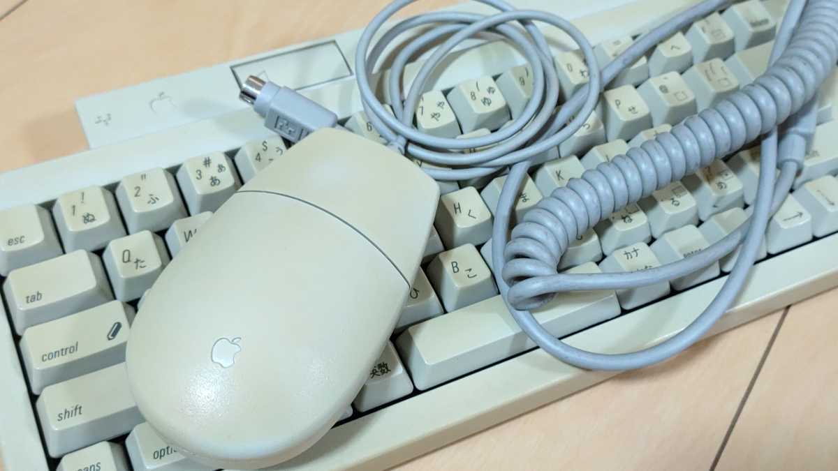 【倉庫整理】アップル Mac マッキントッシュ ADBキーボード Apple Keyboard Ⅱ M0487 + Apple Desktop Bus Mouse Ⅱ M2706 2点セットその②の画像10