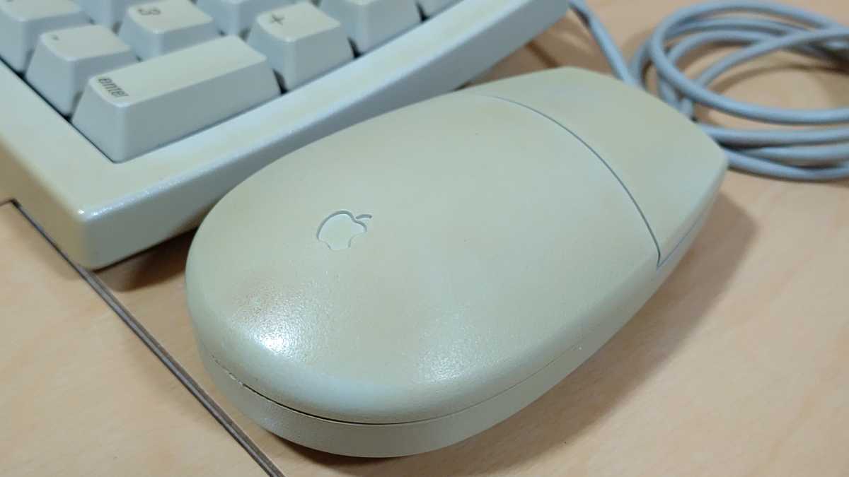 【倉庫整理】アップル Mac マッキントッシュ ADBキーボード Apple Keyboard Ⅱ M0487 + Apple Desktop Bus Mouse Ⅱ M2706 2点セットその②の画像5
