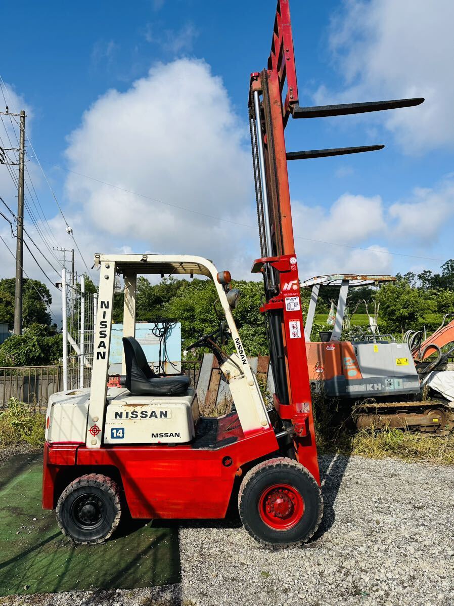 日産 NISSAN フォークリフト 1.4トン 1350kg オートマ 型式 NF01 NF01A14最大揚高3000mm バッテリー新品 配送可能 下取り可能 コマツ TCM_画像2