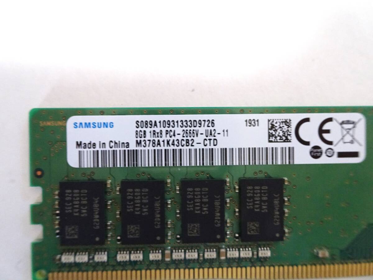 66 SAMSUNG デスクットプPC用メモリー PC4-2666V-UA2-11 DDR4 8GB _画像2