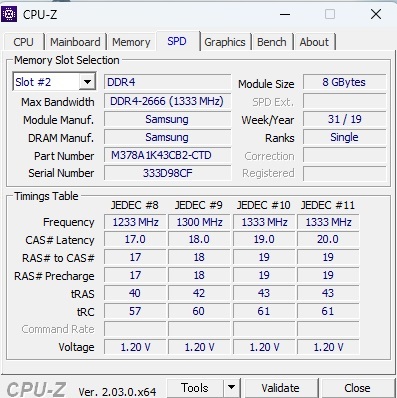 68 SAMSUNG デスクットプPC用メモリー PC4-2666V-UA2-11 DDR4 8GB 