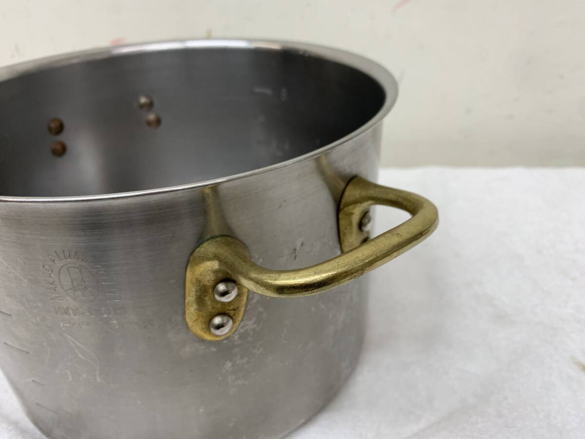  liquidation special price goods *[ middle tail aluminium work place ] King electromagnetic [ out wheel saucepan 27cm/5.0L half stockpot 24cm/7.5L]2 point set IH correspondence secondhand goods 