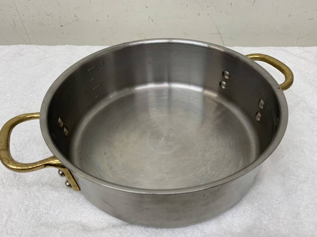  liquidation special price goods *[ middle tail aluminium work place ] King electromagnetic [ out wheel saucepan 27cm/5.0L half stockpot 24cm/7.5L]2 point set IH correspondence secondhand goods 